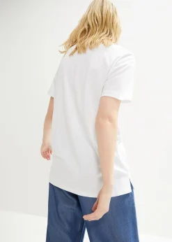 T-shirt coton avec imprimé, manches courtes