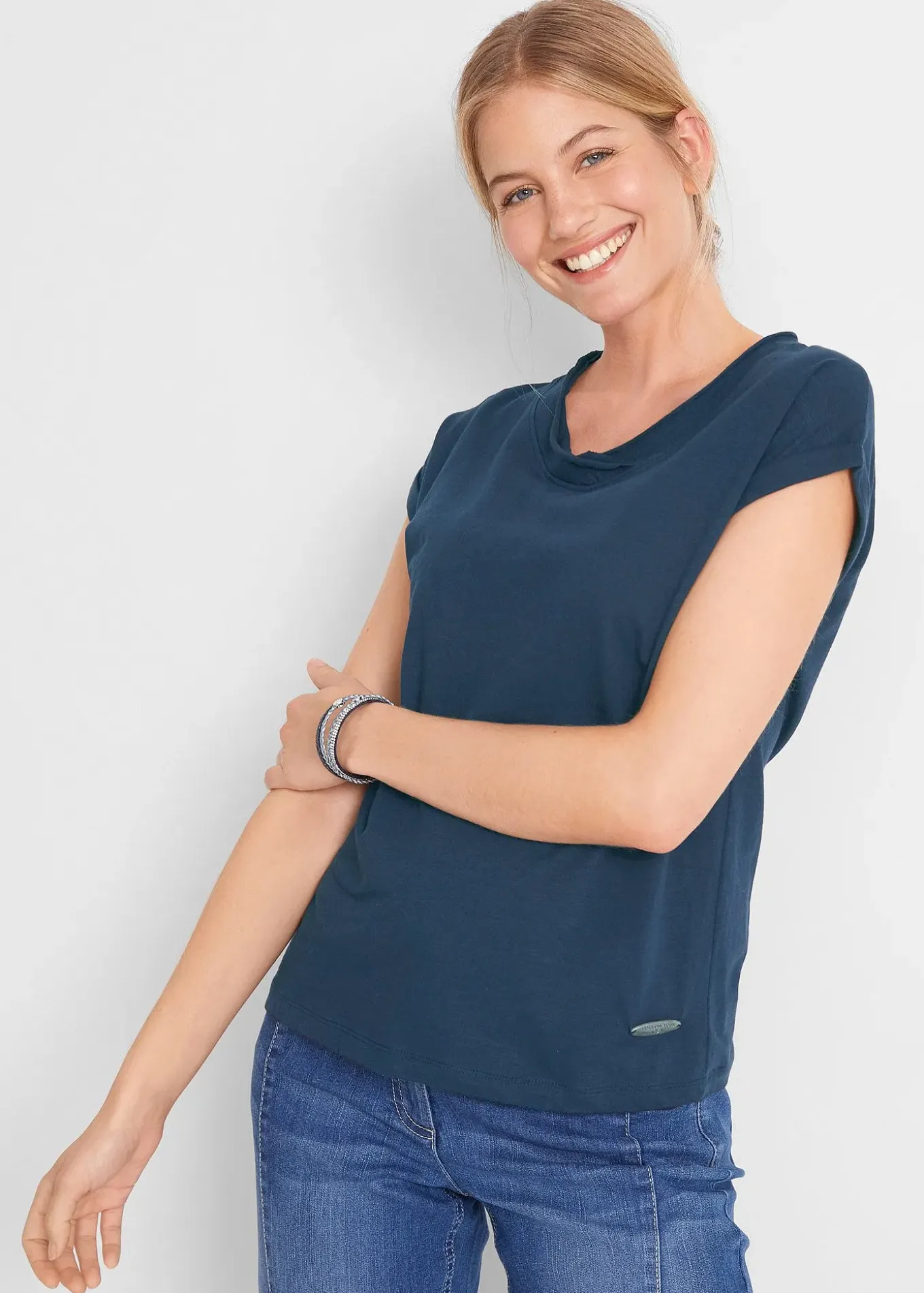 T-shirt coton avec manches papillon