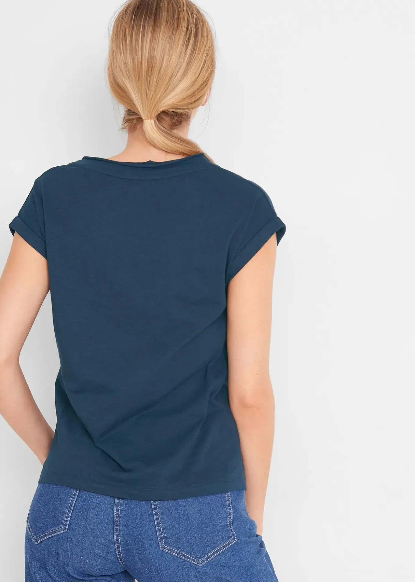 T-shirt coton avec manches papillon