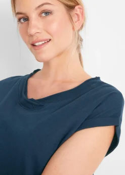 T-shirt coton avec manches papillon