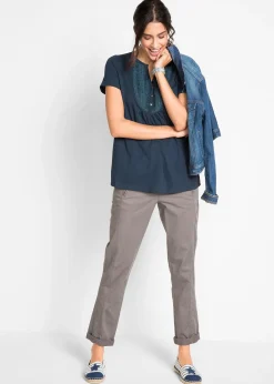 T-shirt coton fil flammé manches courtes