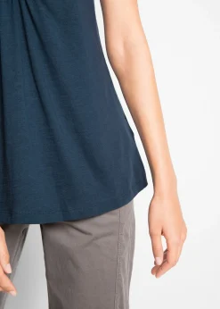 T-shirt coton fil flammé manches courtes