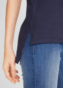 T-shirt coton imprimé et fendu sur le côté