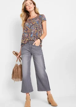 T-shirt coton imprimé, manches courtes