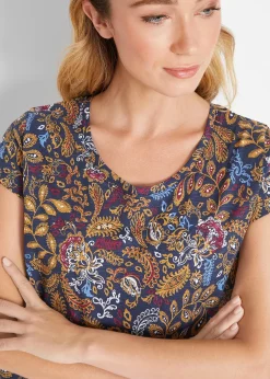 T-shirt coton imprimé, manches courtes