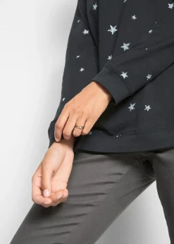 T-shirt coton imprimé, manches longues