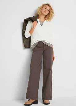 T-shirt coton manches longues style 2en1