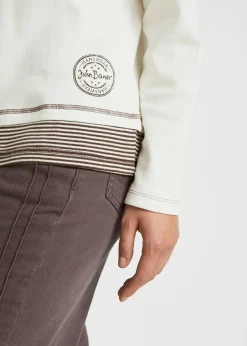 T-shirt coton manches longues style 2en1