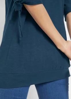 T-shirt coton épaules dénudées, mi-manches