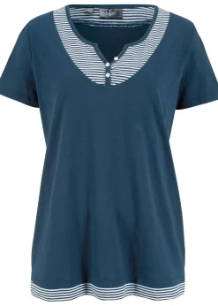 T-shirt coton style 2 en 1, manches courtes