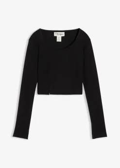 T-shirt court et côtelé