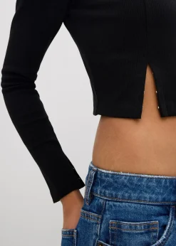 T-shirt court et côtelé