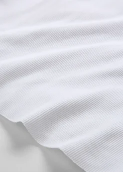 T-shirt court et côtelé