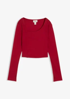 T-shirt court et côtelé