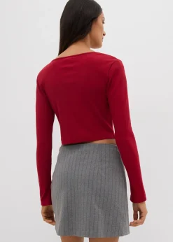 T-shirt court et côtelé