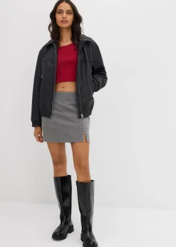 T-shirt court et côtelé