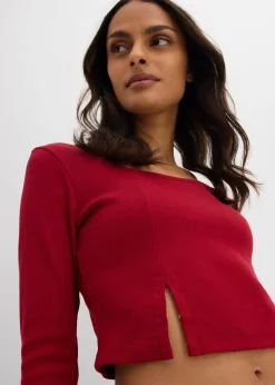 T-shirt court et côtelé