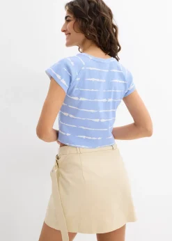 T-shirt court et côtelé