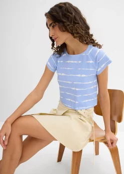 T-shirt court et côtelé