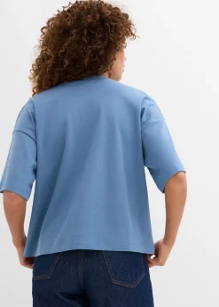 T-shirt court et oversize en coton épais