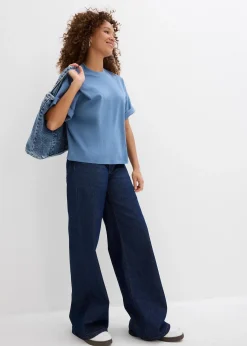 T-shirt court et oversize en coton épais