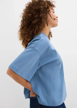 T-shirt court et oversize en coton épais