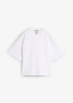 T-shirt court et oversize en coton épais