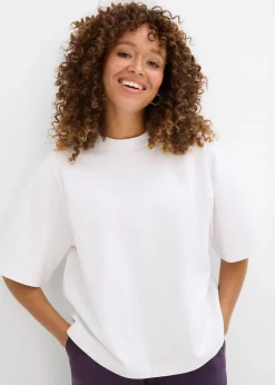 T-shirt court et oversize en coton épais
