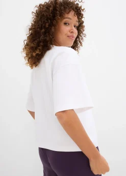 T-shirt court et oversize en coton épais