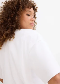 T-shirt court et oversize en coton épais