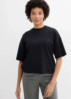 T-shirt court et oversize en coton épais
