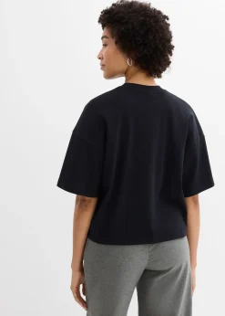 T-shirt court et oversize en coton épais