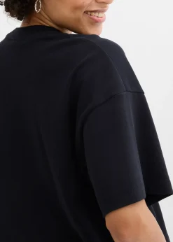 T-shirt court et oversize en coton épais