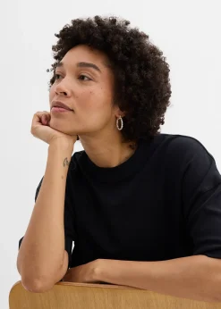 T-shirt court et oversize en coton épais