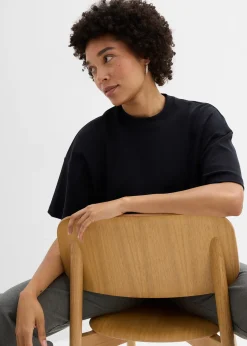 T-shirt court et oversize en coton épais