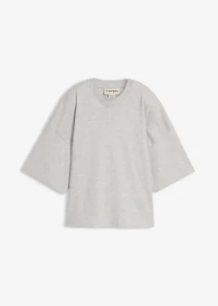 T-shirt court et oversize en coton épais