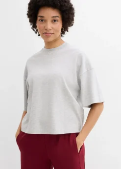 T-shirt court et oversize en coton épais