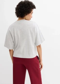 T-shirt court et oversize en coton épais