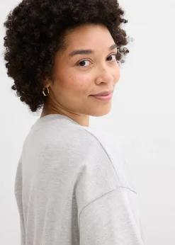 T-shirt court et oversize en coton épais