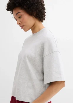 T-shirt court et oversize en coton épais