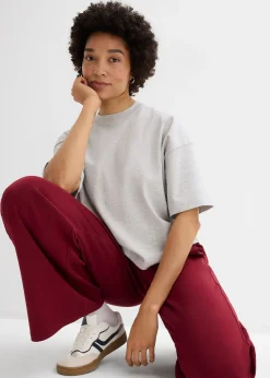 T-shirt court et oversize en coton épais