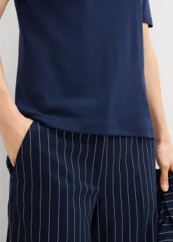 T-shirt côtelé 100% coton