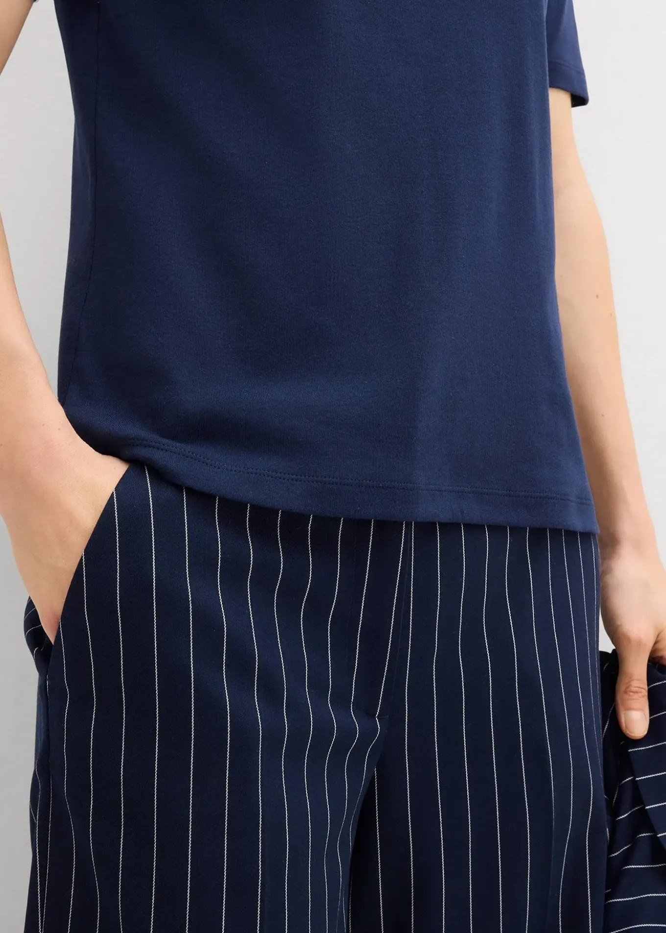 T-shirt côtelé 100% coton