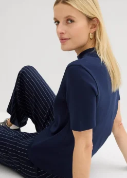 T-shirt côtelé 100% coton