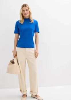 T-shirt côtelé 100% coton