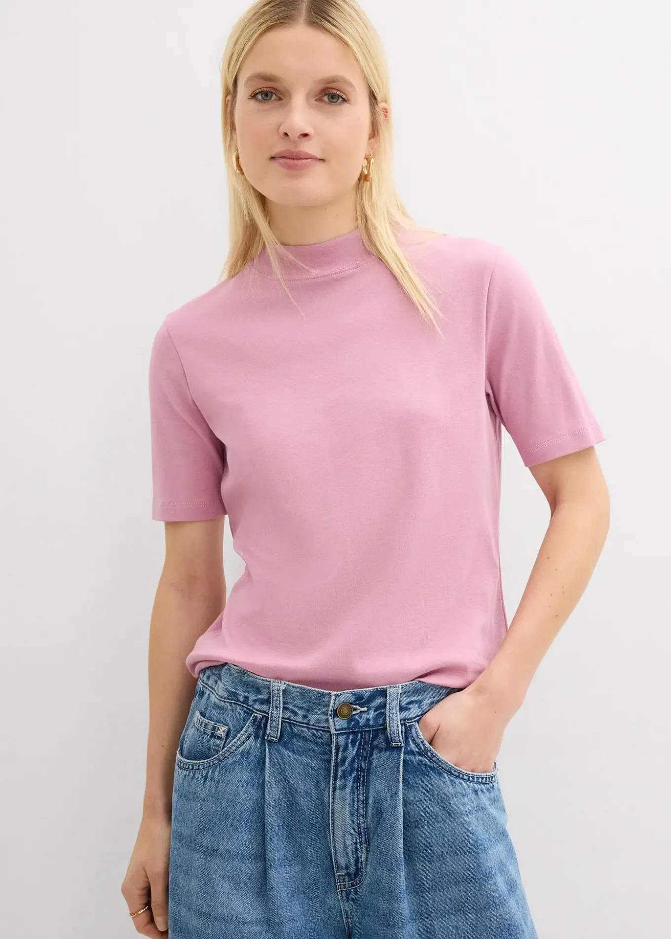 T-shirt côtelé 100% coton