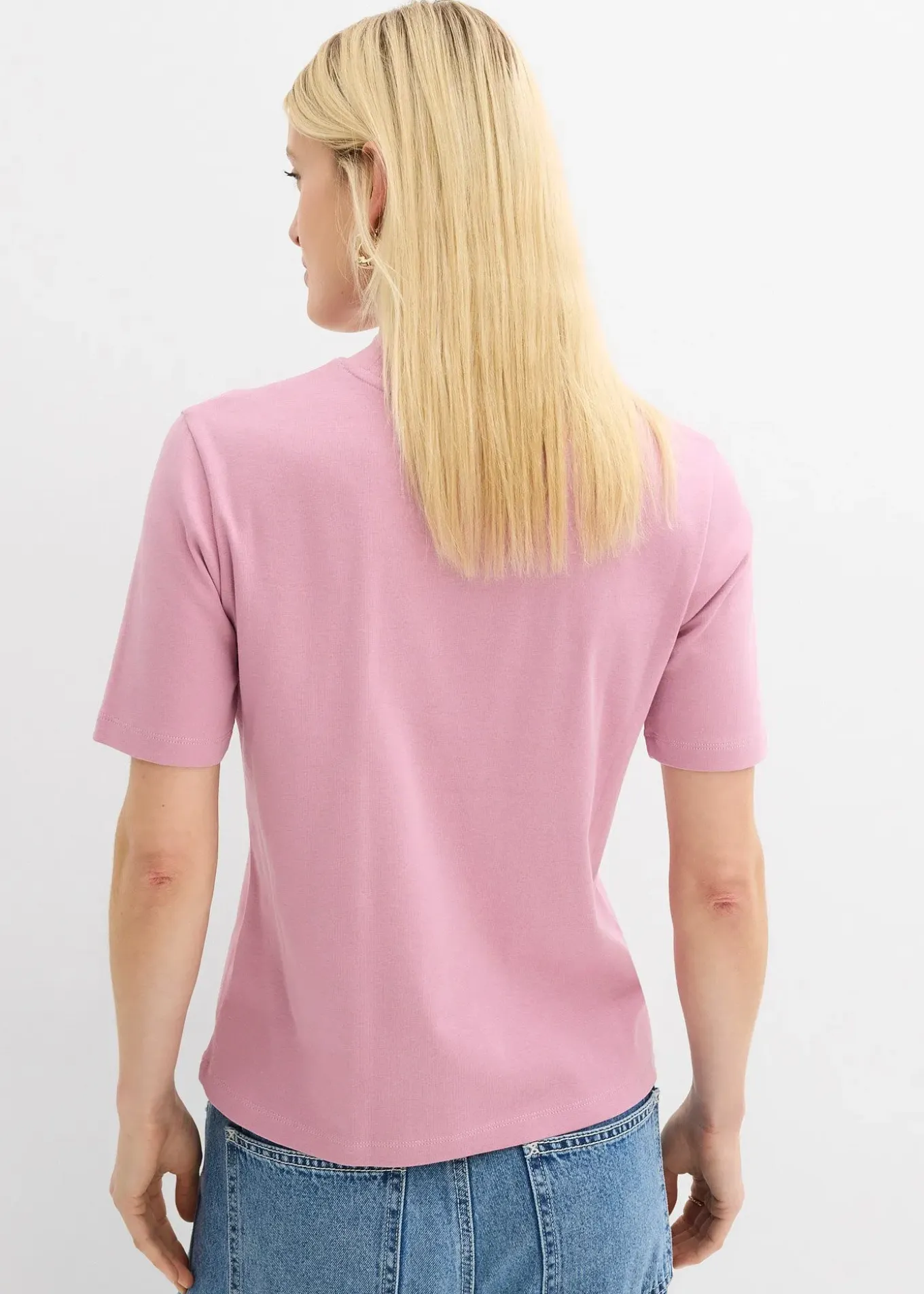 T-shirt côtelé 100% coton