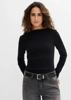 T-shirt côtelé ajusté