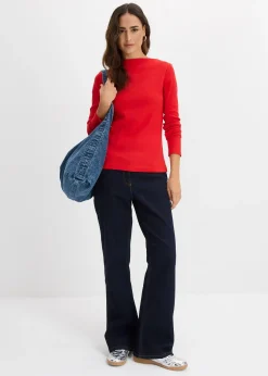 T-shirt côtelé ajusté