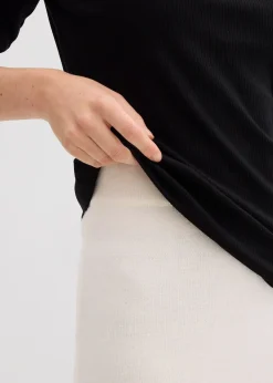 T-shirt côtelé doux